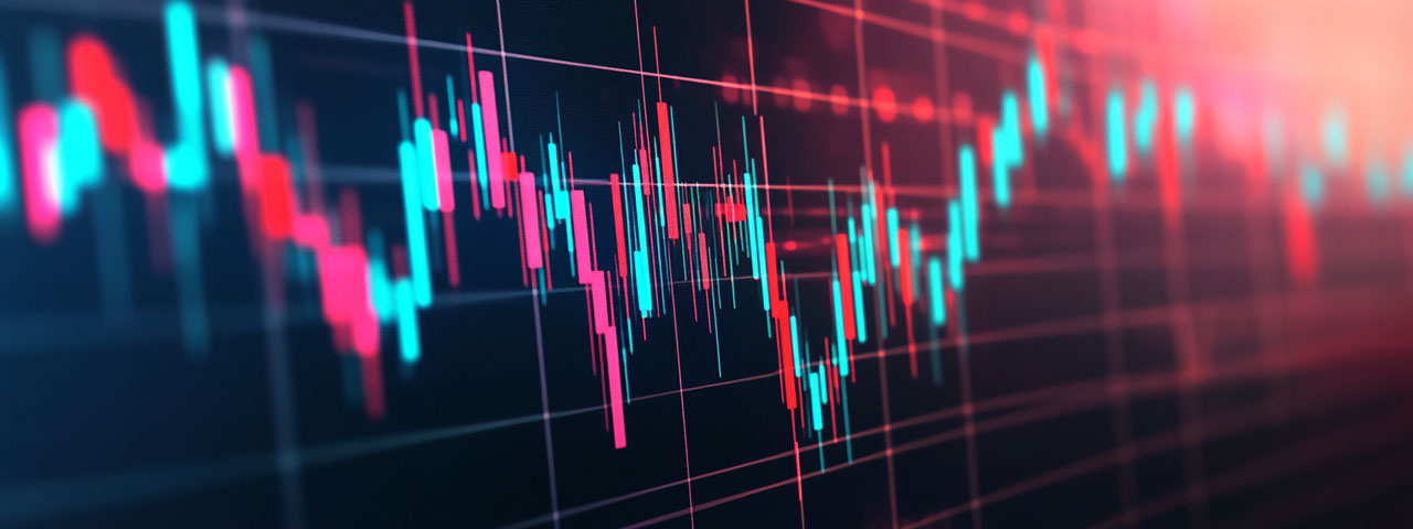 Einfacher Online-Handel mit gezoomten Charts auf dem Bildschirm