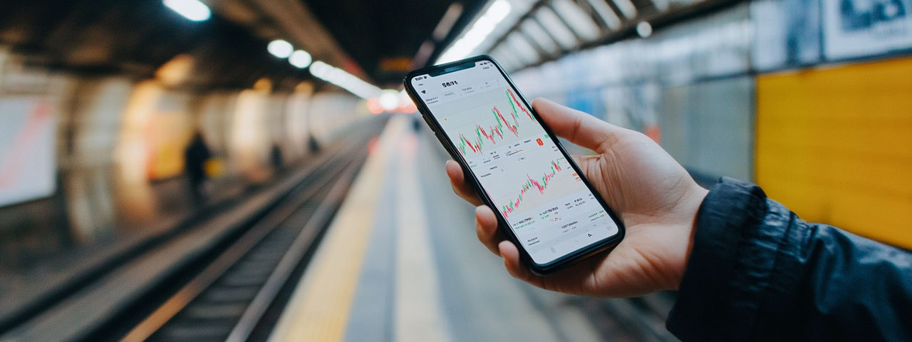 Crypto banking trends on phone