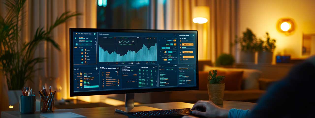 Rendimiento comercial en tiempo real en el escritorio Real-time trading performance on desktop