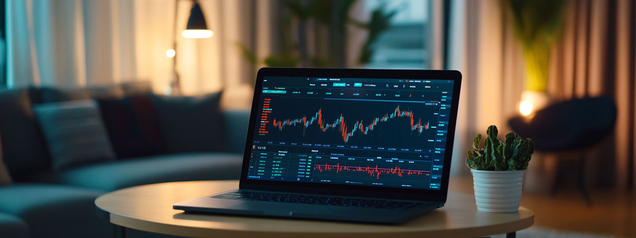Secure trading system on laptop Secure trading system on laptop