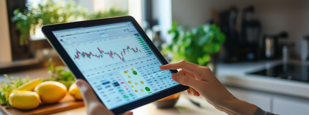 Şifrelemeli tablet yatırım uygulaması Tablet investment app with encryption